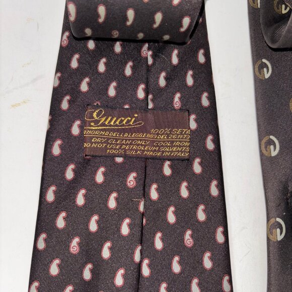 Vintage Gucci Lot Of 3 Designer Silk Ties Mad in Italy - Picture 10 of 15